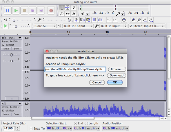 download free lame for audacity